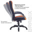 Кресло компьютерное BRABIX PREMIUM "Rapid GM-102", НАГРУЗКА 180 кг, экокожа/ткань, черно/оранжевое, 532420, GM-102_532420