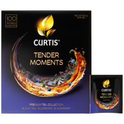 Чай CURTIS "Tender Moments" ежевика и мята, мелкий лист, 100 сашетов, картонная коробка, 102121