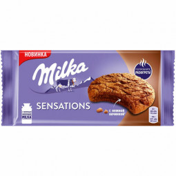 Печенье MILKA (Милка) "Sensations" с какао и шоколадной начинкой, 156 г, 101786