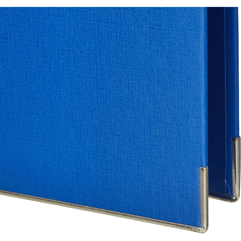 Папка-регистратор Комус Стандарт 50мм синяя, ПБП2, карм.кор., мет.уг