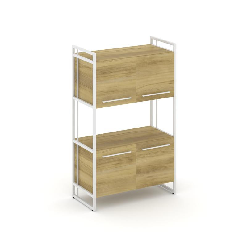 Rift Шкаф 3 ниши широкий RF.SS-33 Дуб Винченцо/Металл Белый/Белый Ручки 798*396*1286