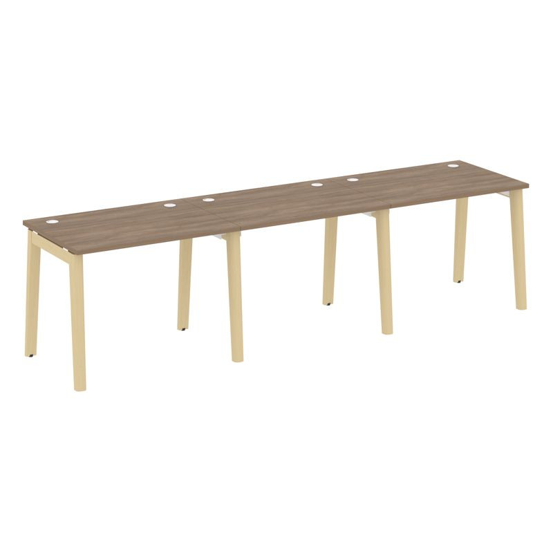 Onix Wood Рабочая станция OW.RS-3.1.7 Дуб Аризона/Дуб Светлый/Металл Белый 2940*720*750