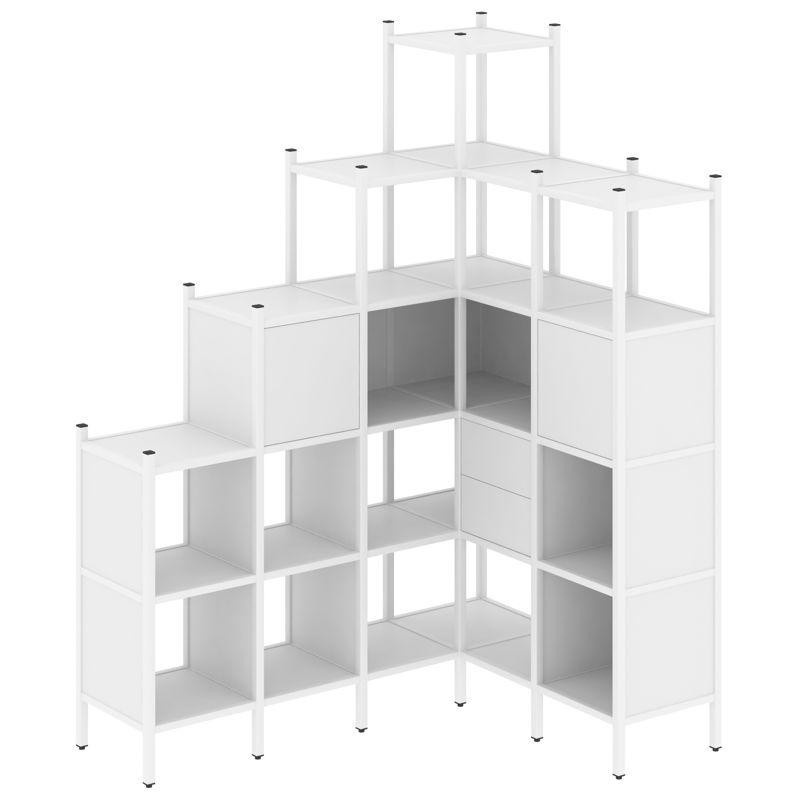 Loft Угловой внутренний стеллаж VR.L-44 Белый Бриллиант/Металл Белый 1694*1278*2280 Loft Угловой внутренний стеллаж VR.L-44 Белый Бриллиант/Металл Белый 1694*1278*2280