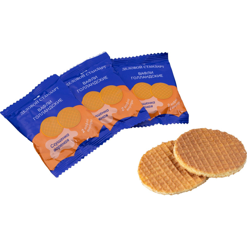 Вафли Деловой Стандарт Голландские с вареной сгущенкой, 500г