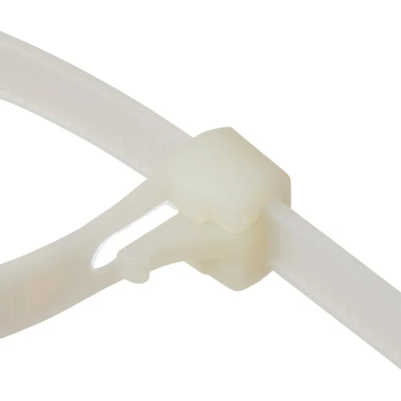 Хомут стяжка нейлоновая многораз TOPFORT 8х200 (7,2х200 мм) белый 100 шт/уп