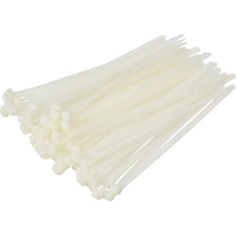 Хомут стяжка нейлоновая многораз TOPFORT 8х200 (7,2х200 мм) белый 100 шт/уп