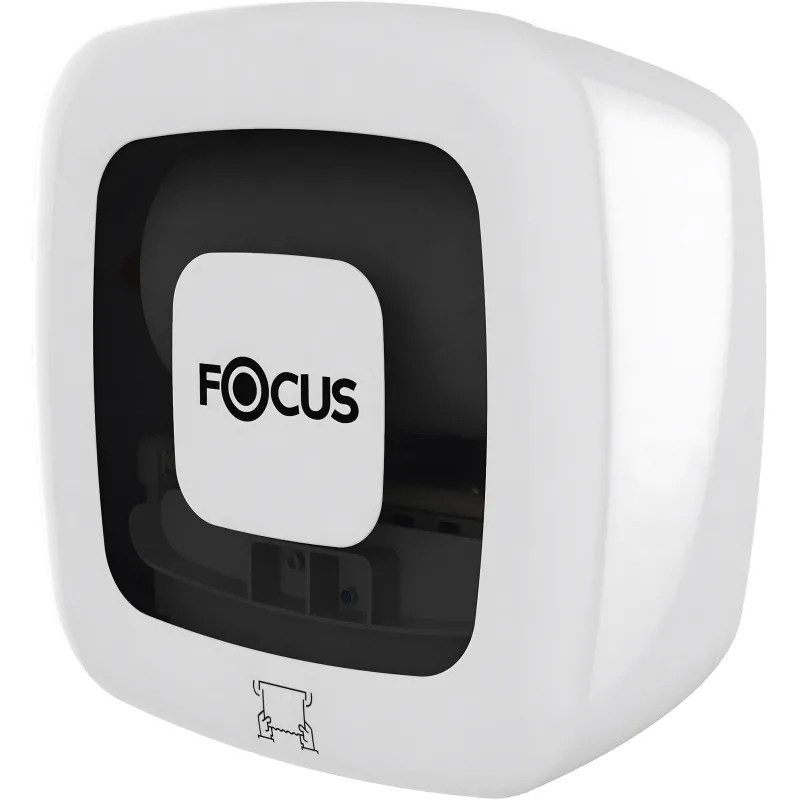 Диспенсер Focus д/рулон полотенец с автомат отрывом белый 8077062/8093486