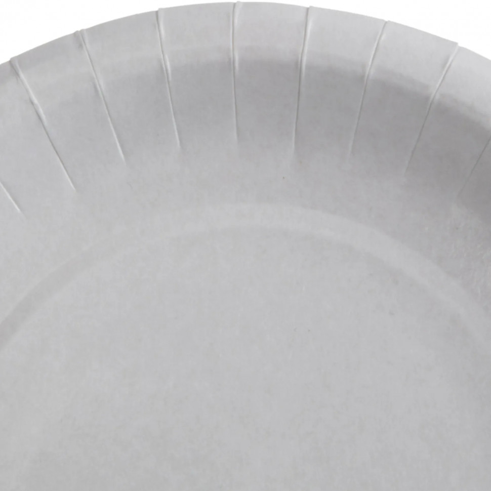 Тарелка одноразовая бум. 21см, белая, Ламинированная 500шт/кор