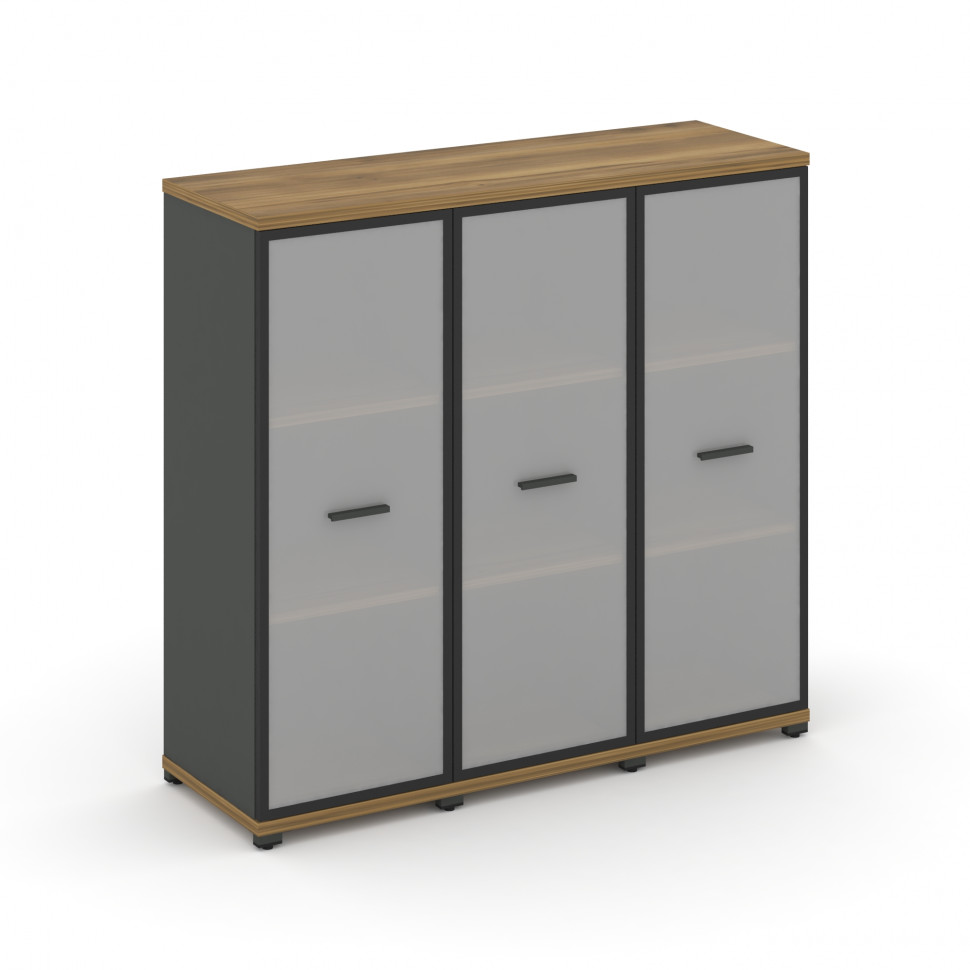 Concept Шкаф 3 узкие секции, 3 ниши CN.STU-336 RPB A Сандал Янтарный/Антрацит/Металл Антрацит/Прозра