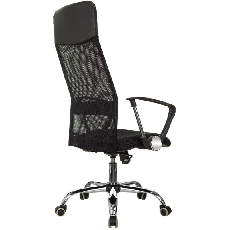 Кресло VB_EChair-508 TTW сетка/ткань/кожзам  черный хром
