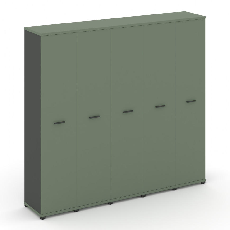 Concept Шкаф 5 узких секций, 5 ниш CN.STU-558 A Кобо/Антрацит/Металл Антрацит 2084*420*1922