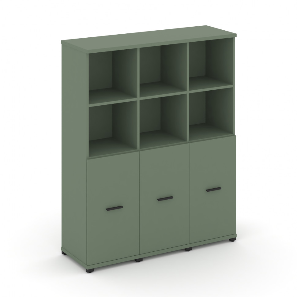 Concept Шкаф 3 узкие секции, 4 ниши CN.STU-431 B Кобо/Металл Черный 1252*420*1554