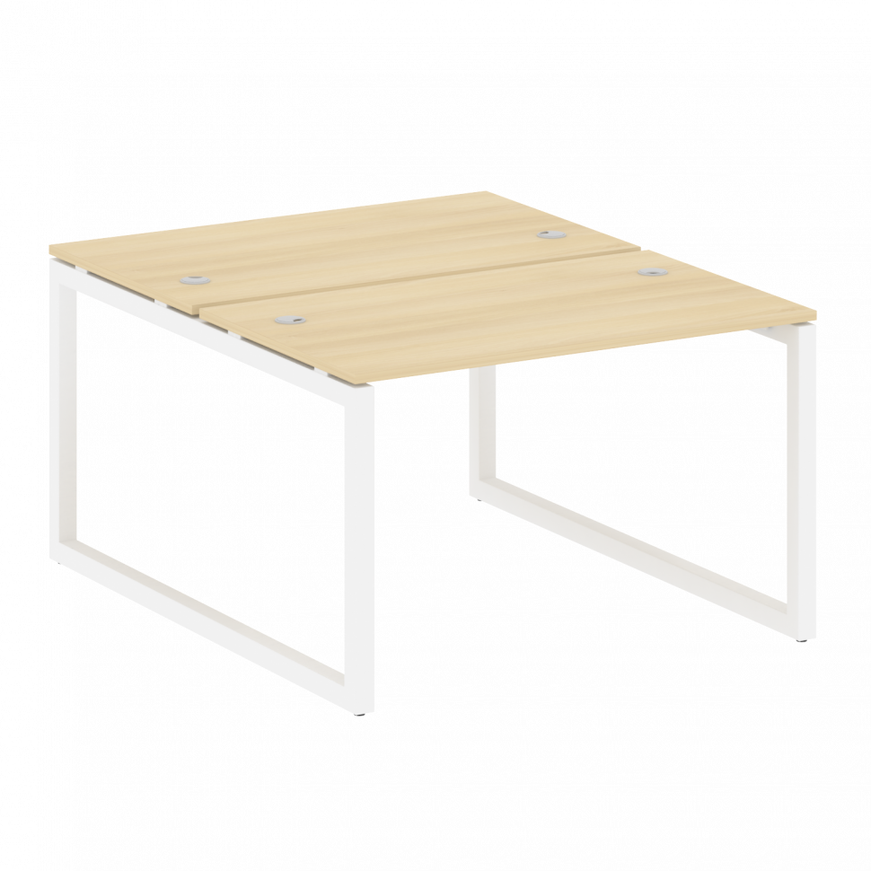 Metal System Quattro Рабочая станция на О-образном м/к 50БО.РАС-СП-2.2 Акация Лорка/Металл Белый 120