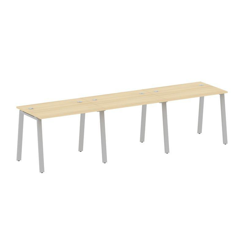 Metal System Рабочая станция на 3 места на А-образном м/к БА.СМ-3.1 Акация Лорка/Металл Серый 3000*7