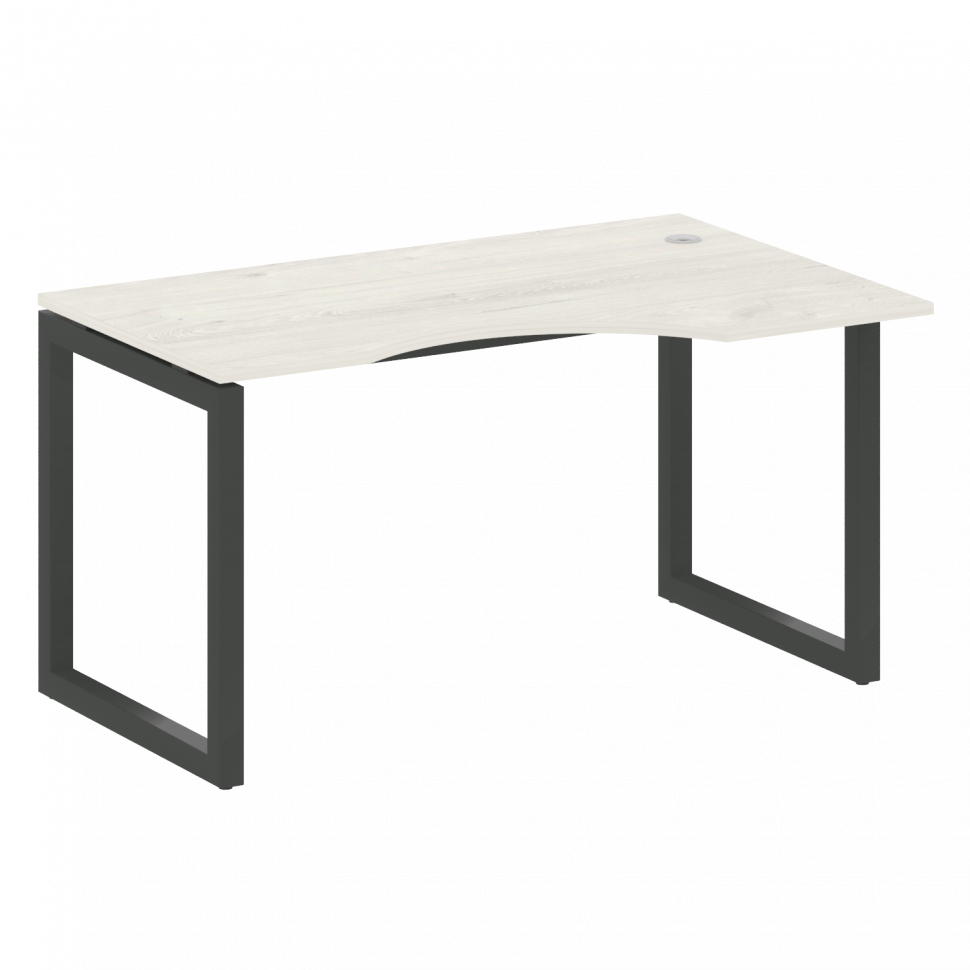 Metal System Quattro Стол криволинейный правый на О-образном м/к 50БО.СА-2 (R) Дуб Наварра/Металл Ан Metal System Quattro Стол криволинейный правый на О-образном м/к 50БО.СА-2 (R) Дуб Наварра/Металл Ан