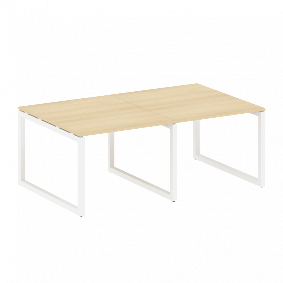 Metal System Quattro Переговорный стол (2 столешницы) на О-образном м/к 50БО.ПРГ-2.1 Акация Лорка/Ме