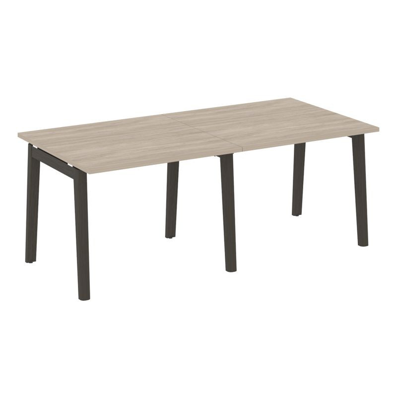 Onix Wood Стол переговорный (2 столешницы) OW.PRG-2.1 Дуб Аттик/Дуб Темный/Металл Антрацит 1960*980*