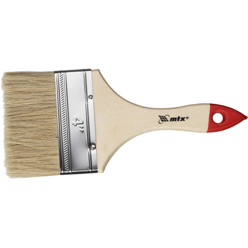 Кисть плоская 100 мм (4) натур. щетина дер. ручка Стандарт MTX 82545