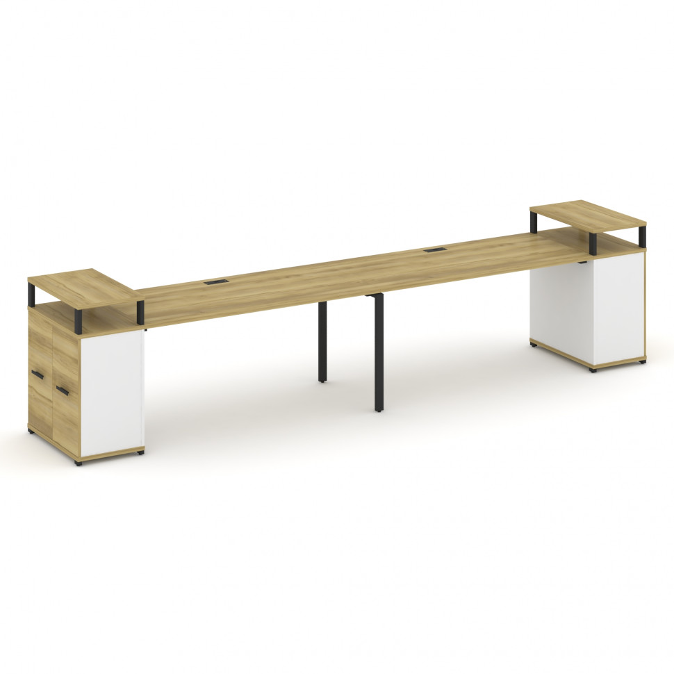 Concept Рабочая станция с опорными распаш. шкафами с верх. горизонтами CN.ORS-224 B Дуб Винченцо/Бе Concept Рабочая станция с опорными распаш. шкафами с верх. горизонтами CN.ORS-224 B Дуб Винченцо/Бе