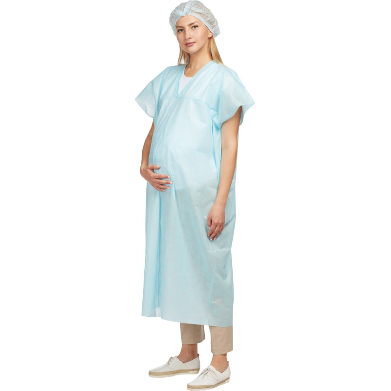 Рубашка н/с д/рожениц 110см голубой пл.42 р.52-54 Гекса Рубашка н/с д/рожениц 110см голубой пл.42 р.52-54 Гекса