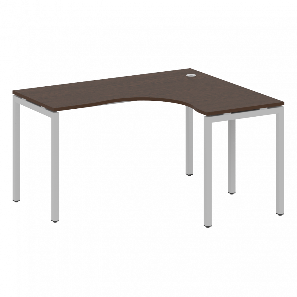 Metal System Quattro Стол криволинейный правый на П-образном м/к 40БП.СА-3 (R) Венге Цаво/Металл Сер