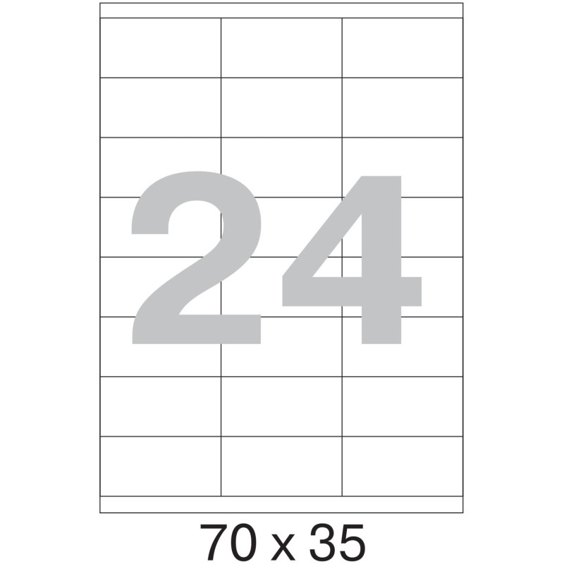 Этикетки самоклеящиеся 70х35 мм / 24 шт. на листе А4 (100 л