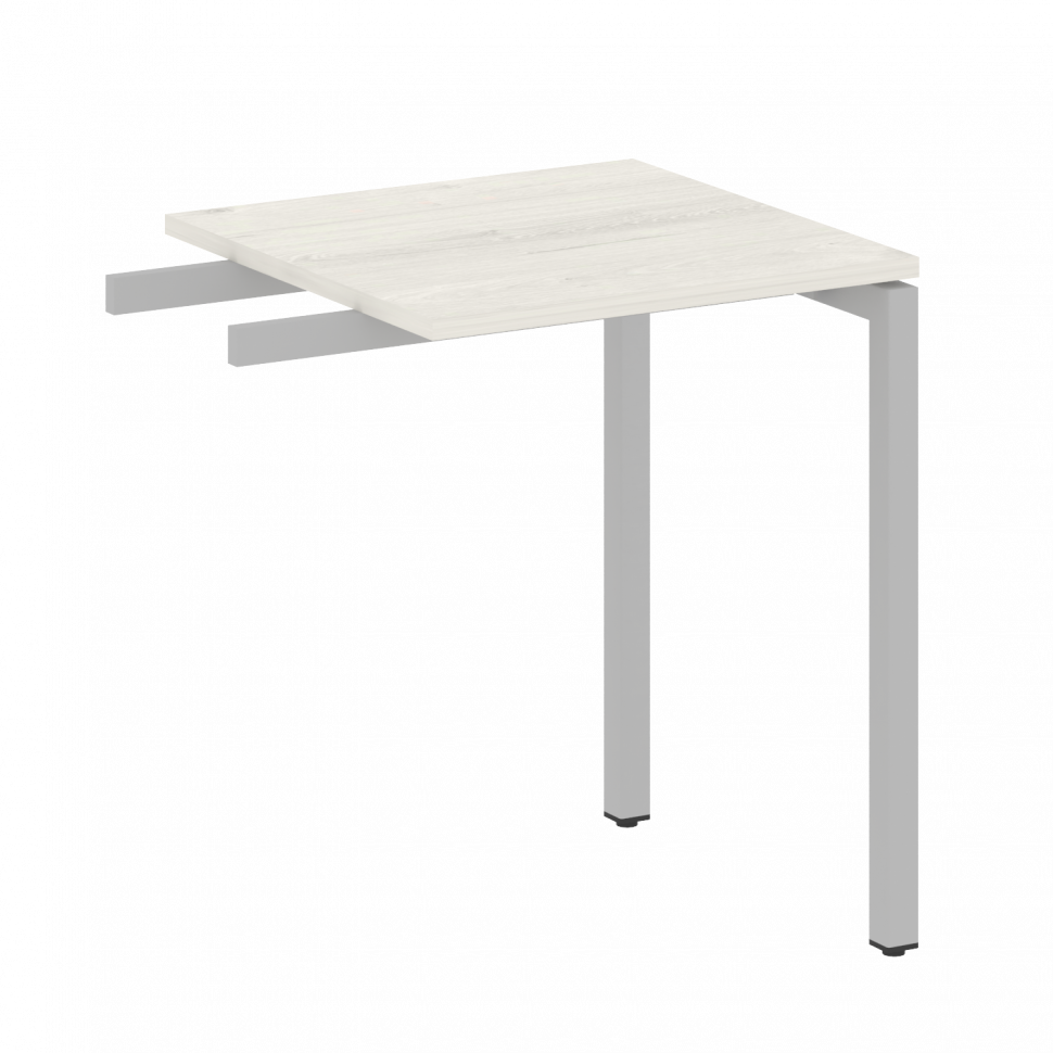 Metal System Quattro Приставной элемент на П-образном м/к 40БП.ПР-1 Дуб Наварра/Металл Серый 600*600