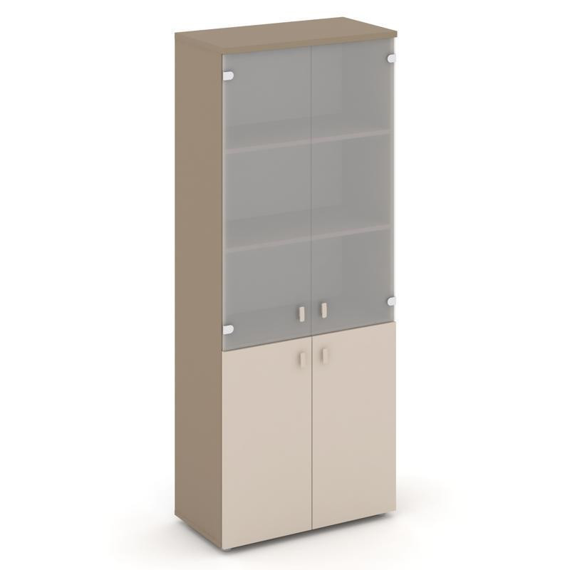 Estetica Шкаф высокий широкий ES.ST-1.2 Латте/Капучино/Сатин матовый 800*420*1977