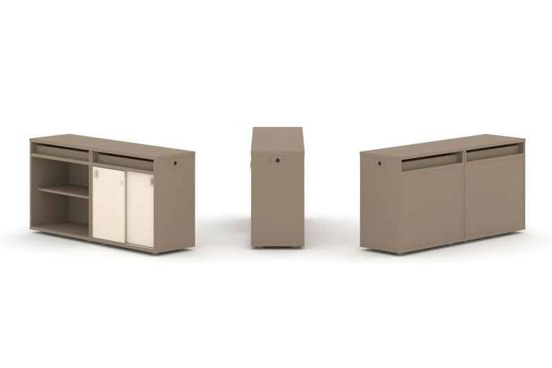 Estetica Набор №5. Тумба двойная+топ ES.NB.2T-5 Латте/Сатин 1500*410*750