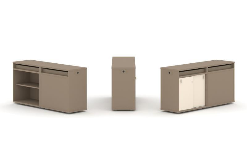 Estetica Набор №5. Тумба двойная+топ ES.NB.2T-5 Латте/Сатин 1500*410*750