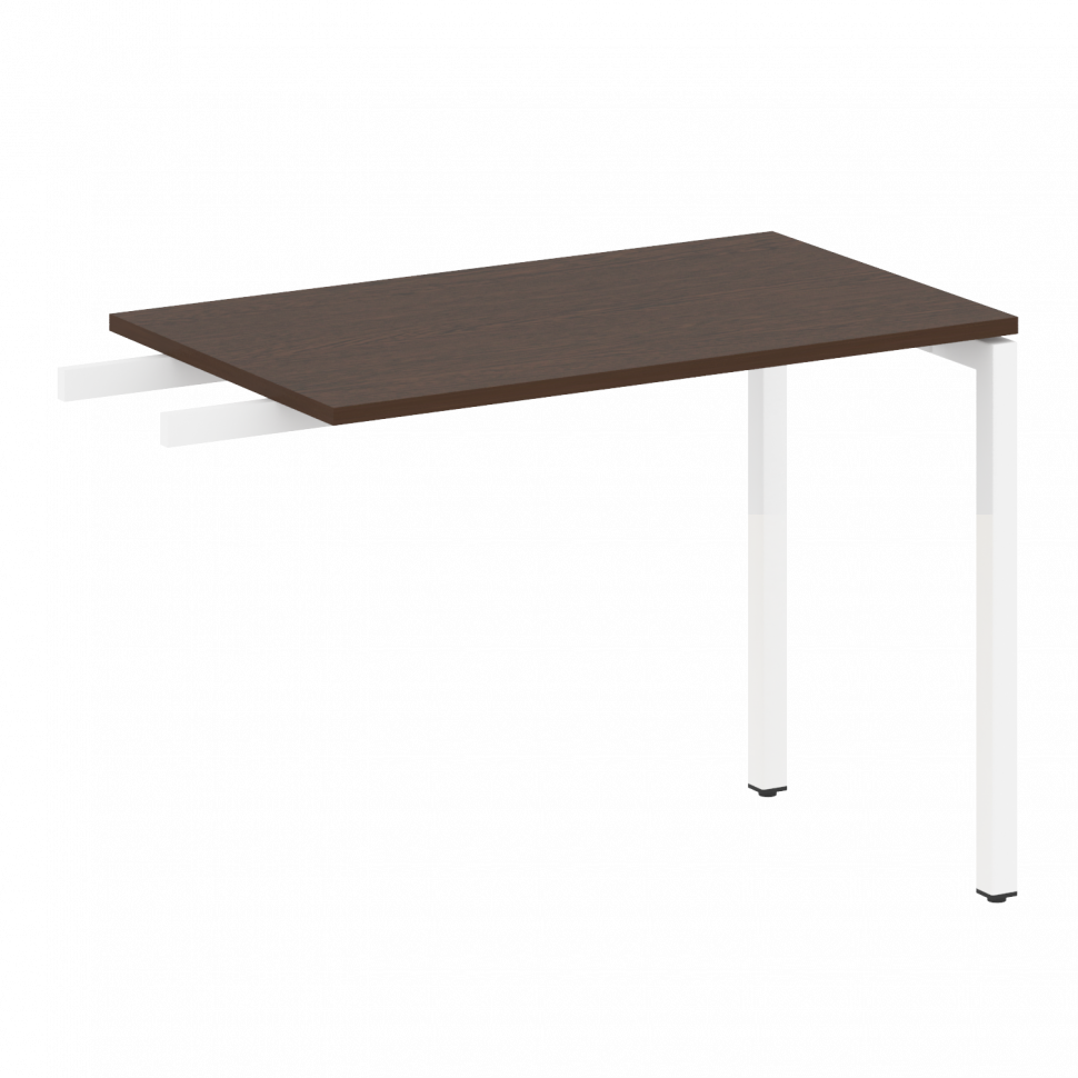 Metal System Quattro Приставной элемент на П-образном м/к 40БП.ПР-3 Венге Цаво/Металл Белый 1000*600