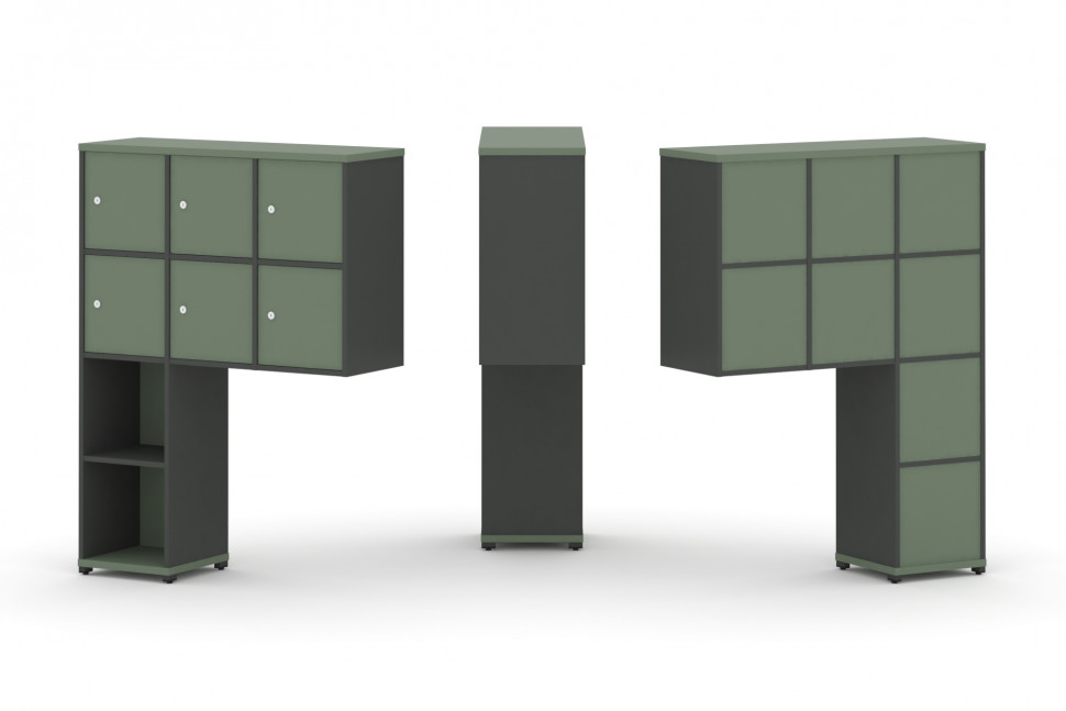 Concept Надставка высокая CN.ONV-008 Кобо/Антрацит/Металл Антрацит 1099*350*1486