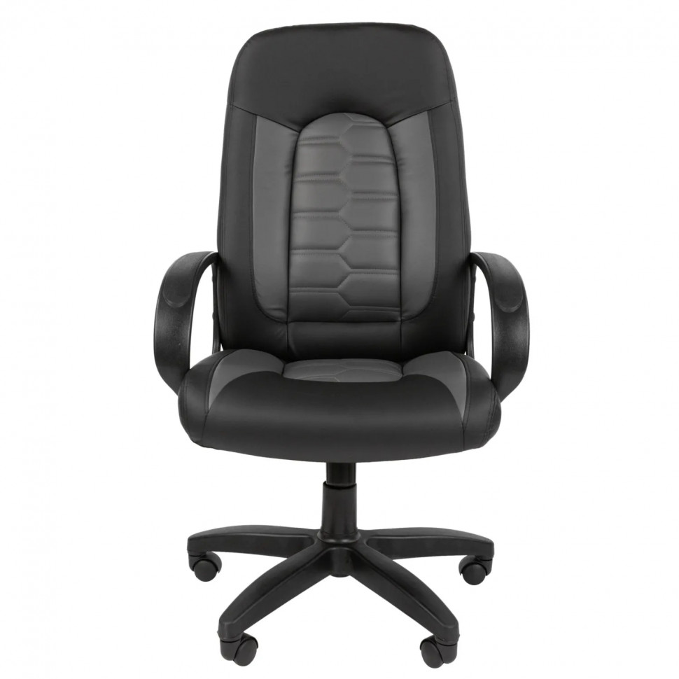 Кресло ТП 683 экокожа,черный/серый,пластик