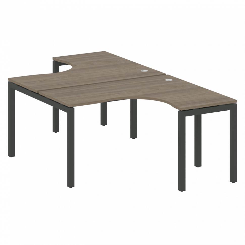 Metal System Quattro Рабочая станция криволинейная на П-образном м/к 50БП.РАС-СА-2.3 Вяз Благородный