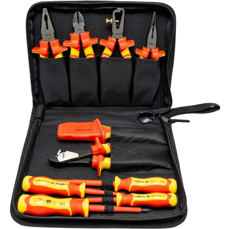 Набор инструмента для работы с электрикой VDE 10 шт. VIRA RAGE 397033