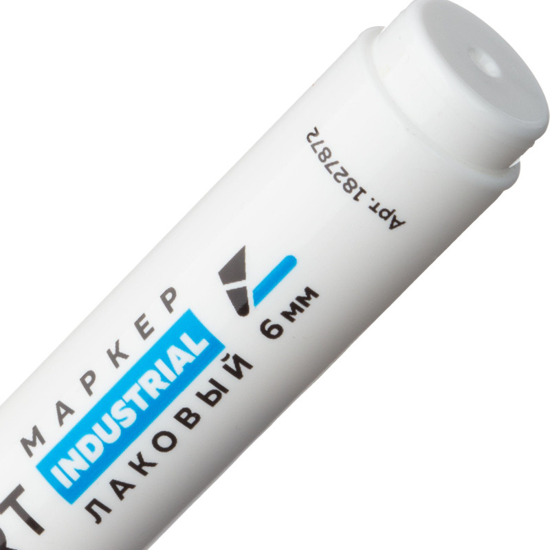 Маркер лаковый TOPFORT Industrial 6 мм белый