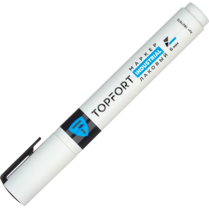 Маркер лаковый TOPFORT Industrial 6 мм белый