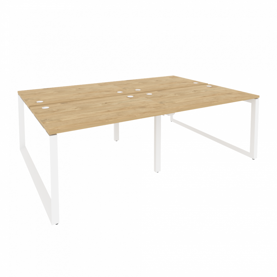 Onix Рабочая станция на О-образном м/к O.MO-D.RS-4.2.8 Тиквуд Светлый/Металл Белый 2360*1635*750