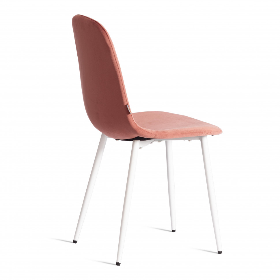 Стул BREEZE (mod. JSC-58) Велюр/металл , 44 х 53 х 86 см, Coral (коралловый) HLR44 / белый