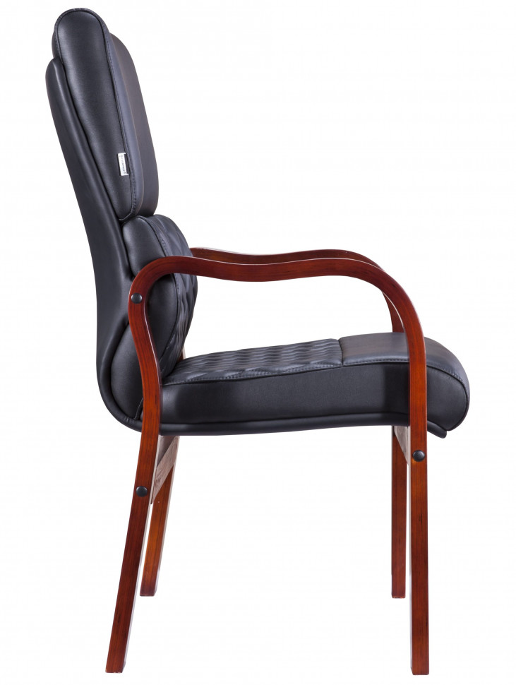 Кресло Everprof President Wood (Президент Вуд) CF Экокожа Черный