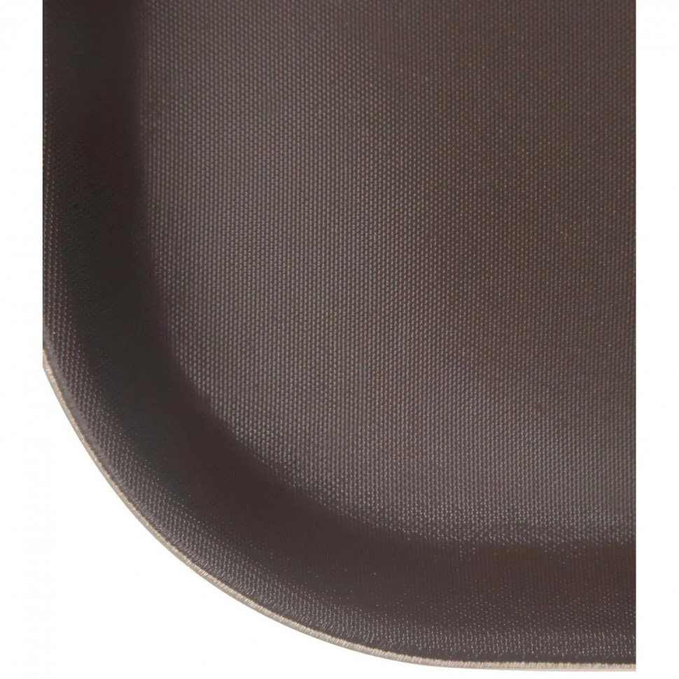 Поднос прорезин.прямоуг.14''х18''(455х355) корич., кт06