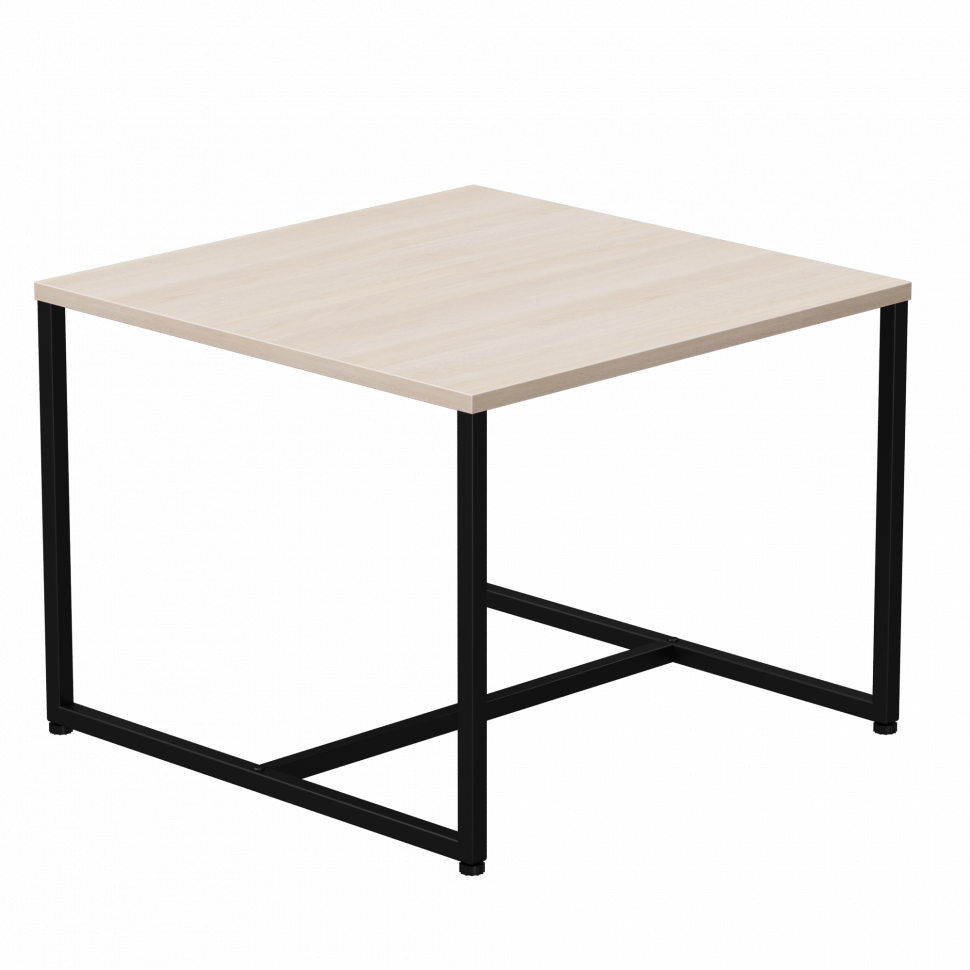 Стол журнальный Everprof EVO (ЭВО) 604х604х460 Дуб Соната/Черный