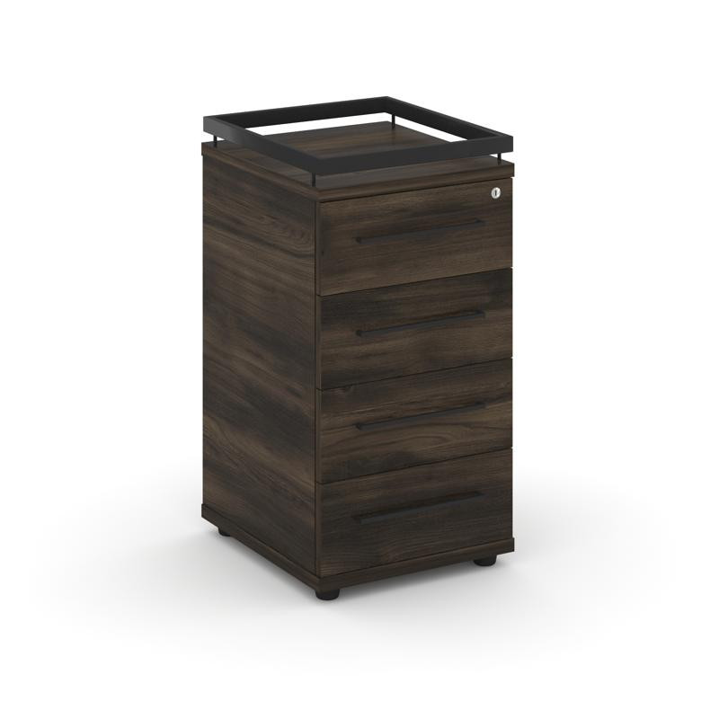 Rift Тумба приставная+рамка RF.TPR-002 Дуб Мали/Металл Черный/Черный Ручки 416*460*797