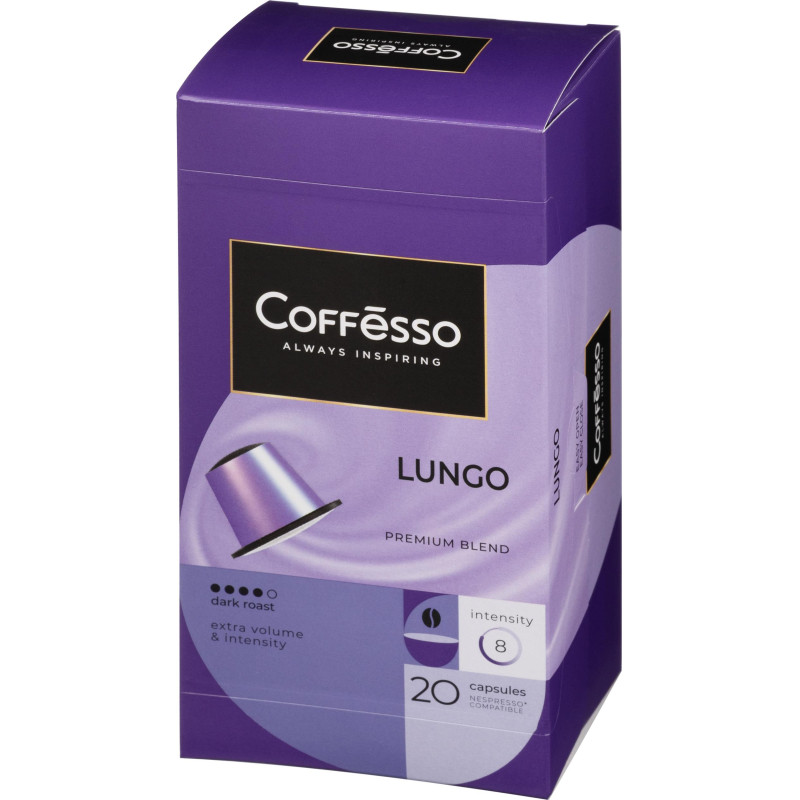 Кофе в капсулах Coffesso Lungo blend, 20шт 101478