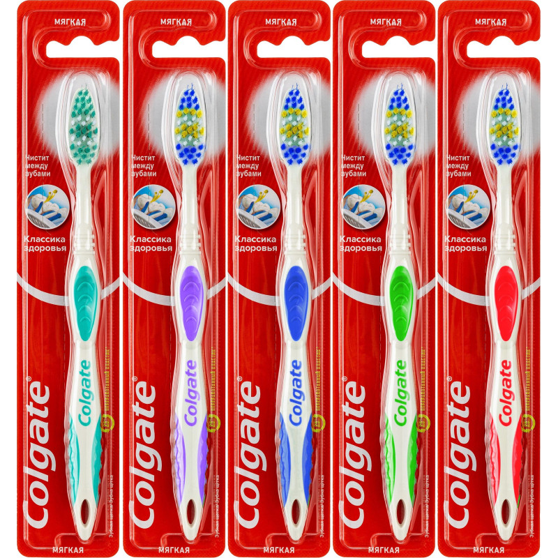 Зубная щетка COLGATE КЛАССИКА ЗДОРОВЬЯ мягкая  жест FVN50307