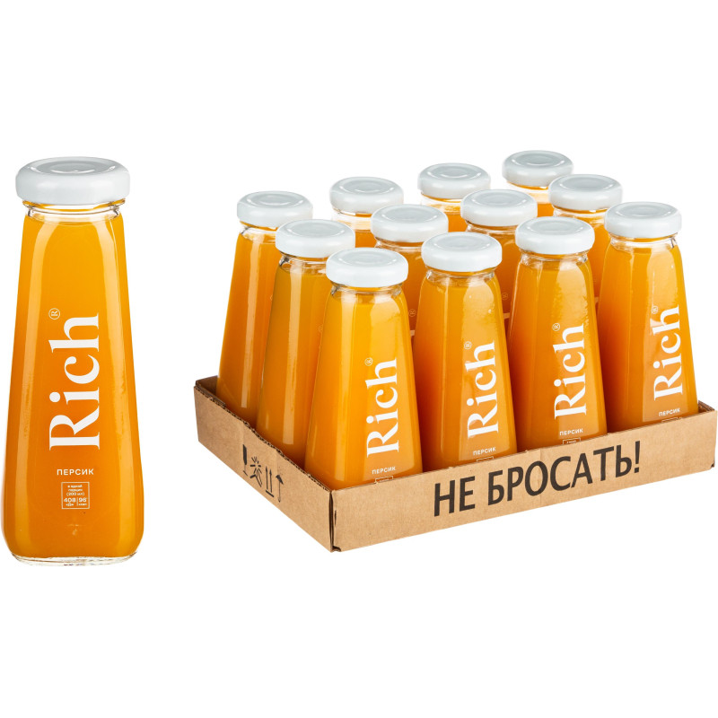 Сок  Rich  персик стекл бут 0,2 л