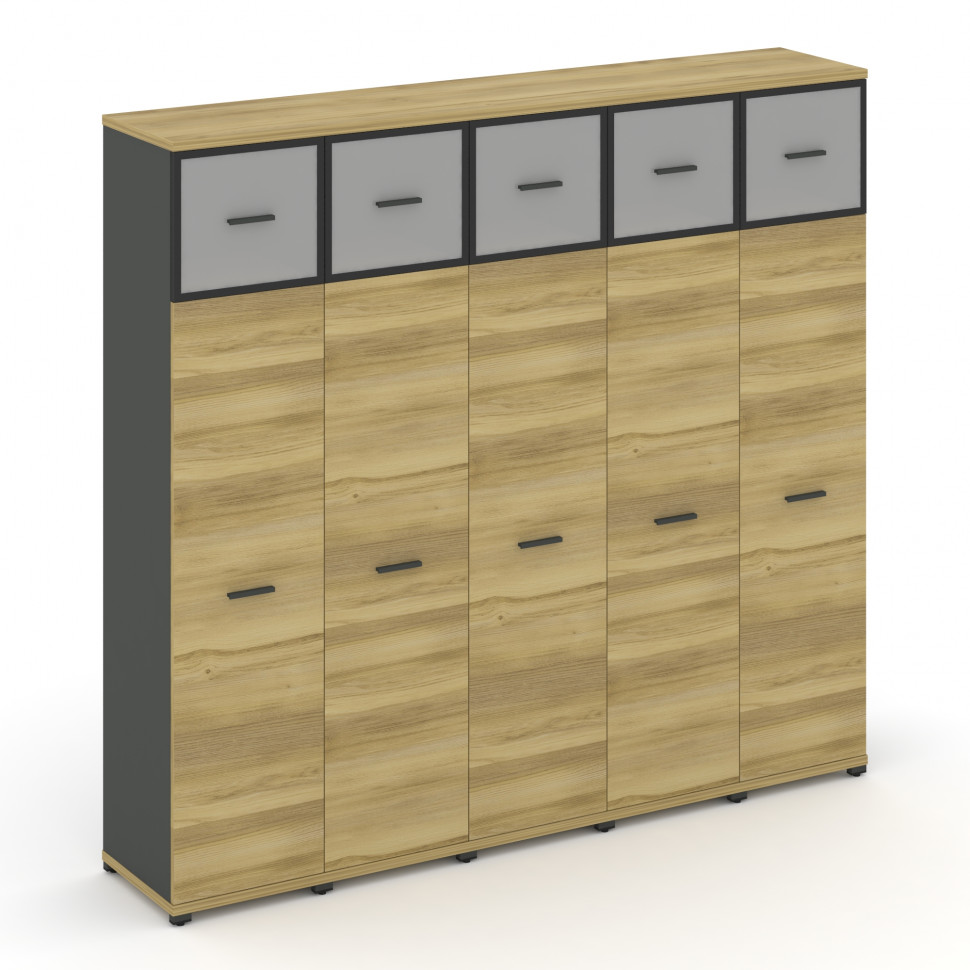 Concept Шкаф 5 узких секций, 5 ниш CN.STU-557 RMB A Дуб Винченцо/Антрацит/Металл Антрацит/Сатин 2084 Concept Шкаф 5 узких секций, 5 ниш CN.STU-557 RMB A Дуб Винченцо/Антрацит/Металл Антрацит/Сатин 2084