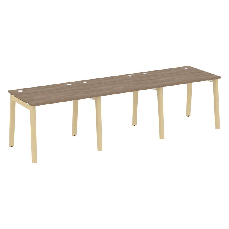 Onix Wood Рабочая станция OW.RS-3.1.8 Дуб Аризона/Дуб Светлый/Металл Белый 2940*800*750