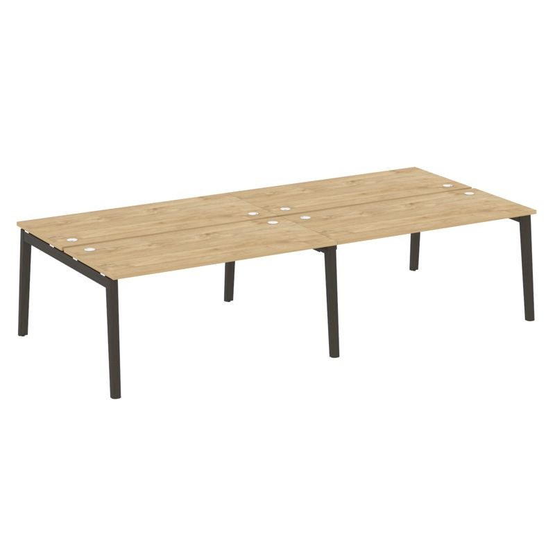 Onix Wood Рабочая станция OW.D.RS-4.4.7 Тиквуд Светлый/Дуб Темный/Металл Антрацит 3160*1475*750