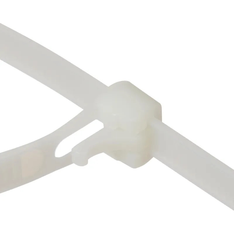 Хомут стяжка нейлоновая многораз TOPFORT 8х250 (7,2х250 мм) белый 100 шт/уп